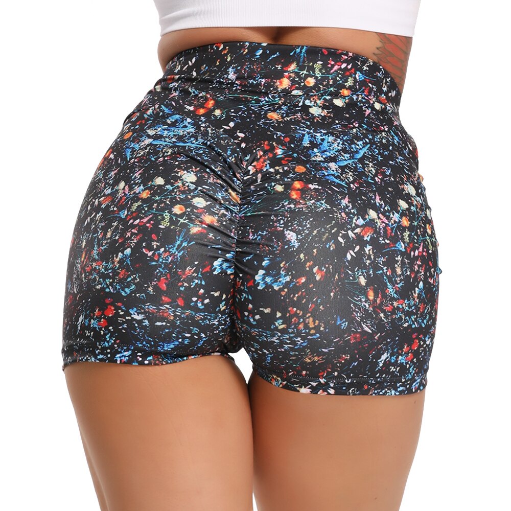 Summer Women Casual Yoga Shorts High Waist Energy Body Fitness Clothing Gym Shorts Sports Running Elastic Skinny Beach Short Hot