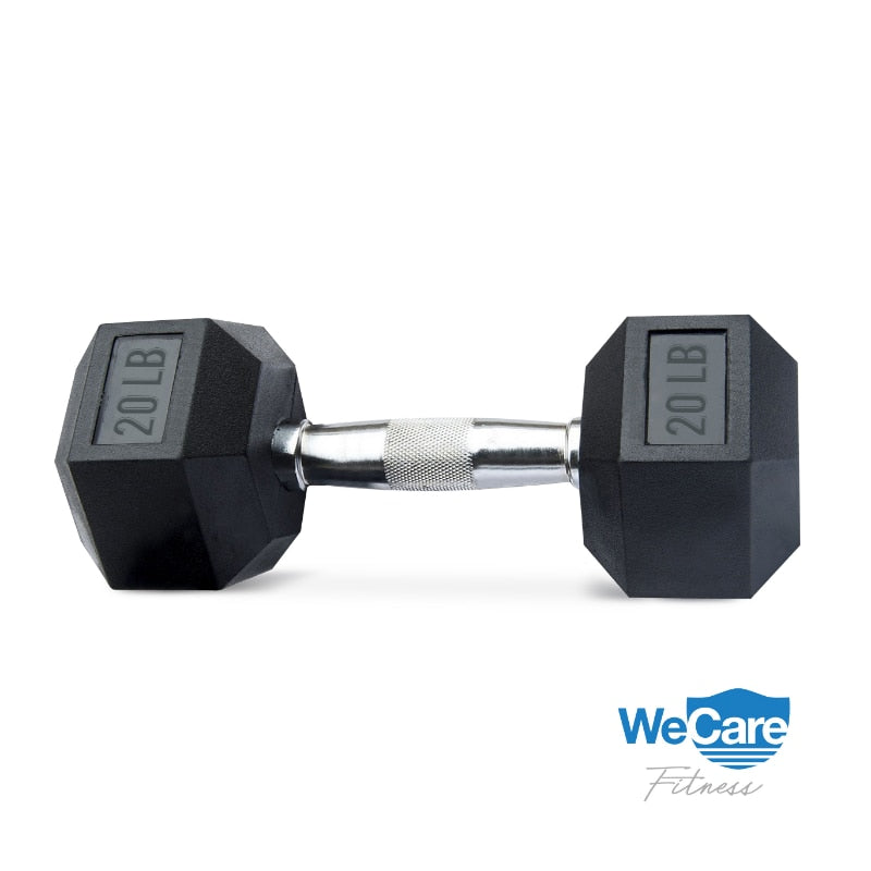 20lb Rubber Chrome Dumbbells