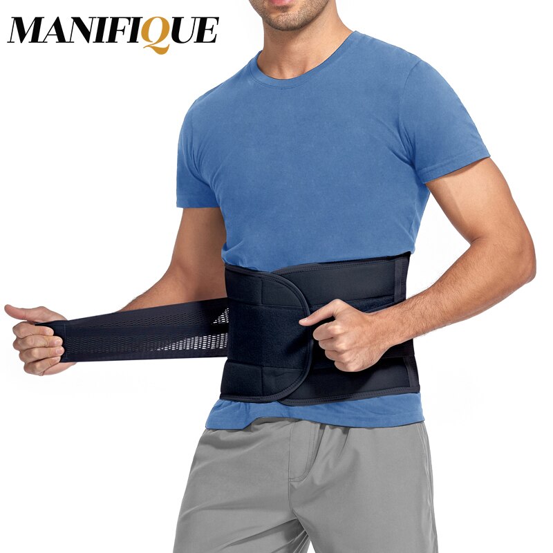 MANIFIQUE Waist Trainer Men Back Support Belt Breathable Mesh Design Slimming Body Shaper Workout Cincher Shapewear Corset