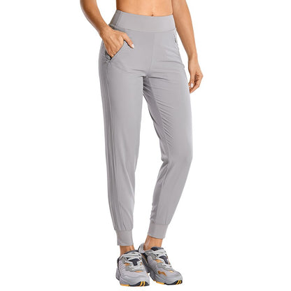 CRZ YOGA Women&#39;s Double Layer Jogger Sweatpants with Zipper Pockets Warm Stretchy Comfy Lounge Pants Elastic Waist(Inseam: 28&#39;&#39;)