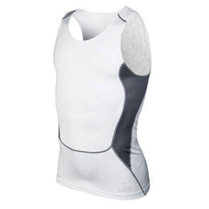 Men&#39;s Quick Dry Fitness Base Layer Top Compression Sleeveless Breathable Shirts Sport Vest