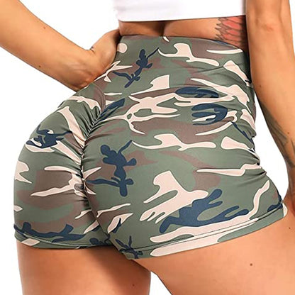 Printed Scrunch Booty Shorts