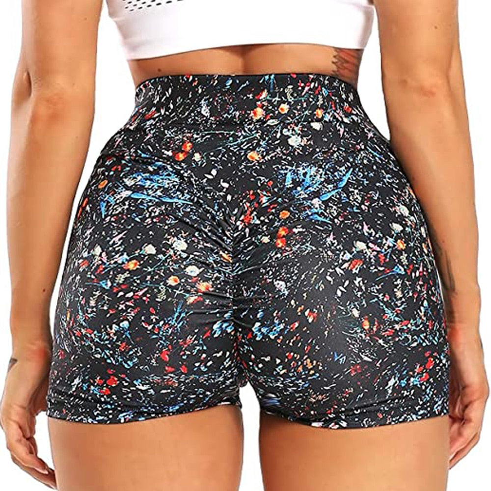 Printed Scrunch Booty Shorts