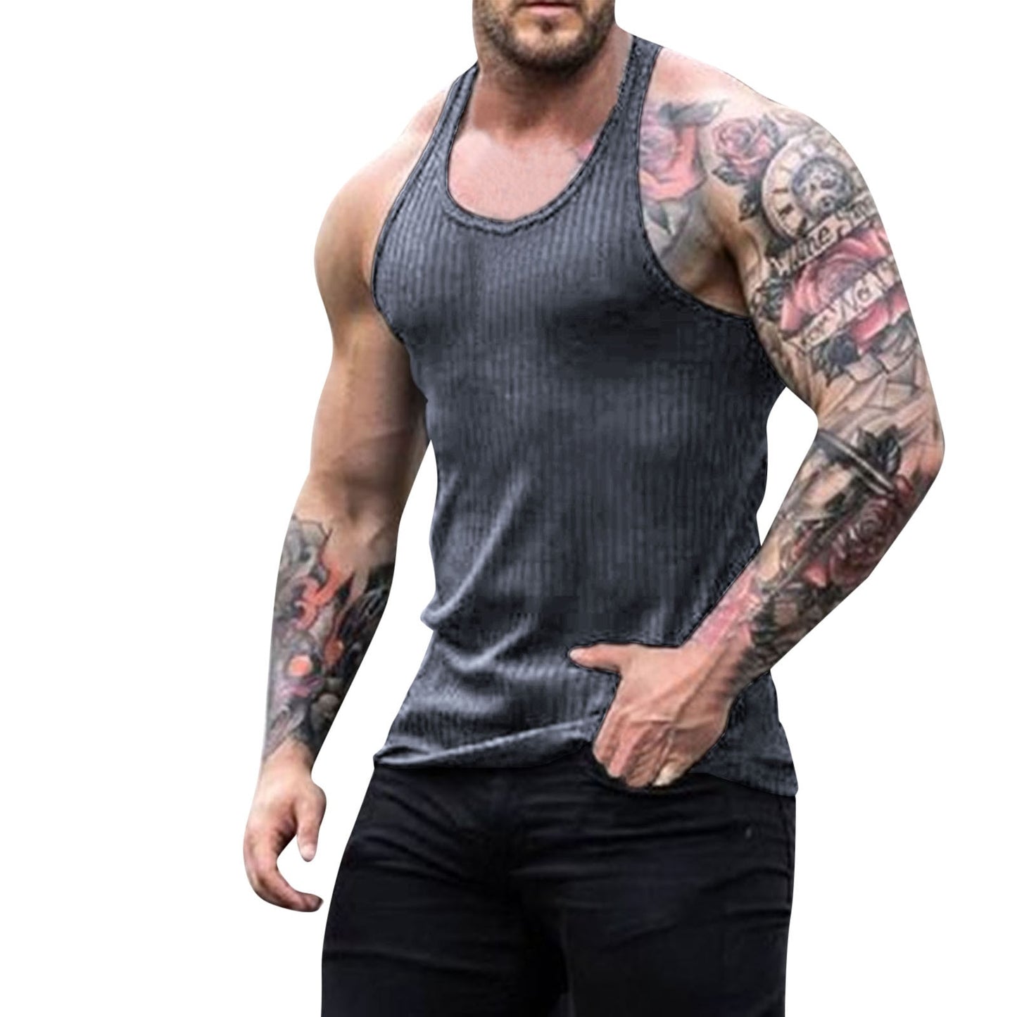 Ribbed Tank Top Men
