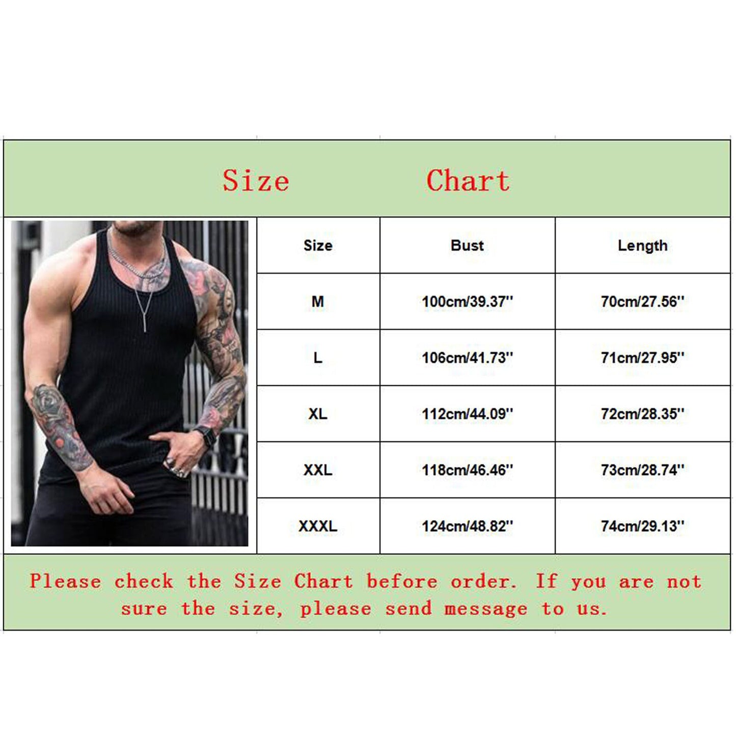 Ribbed Tank Top Men
