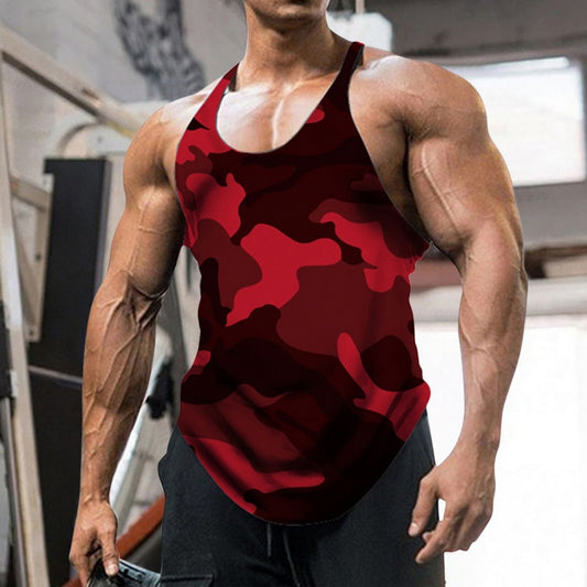 Summer Y Back Gym Stringer Tank Top Men